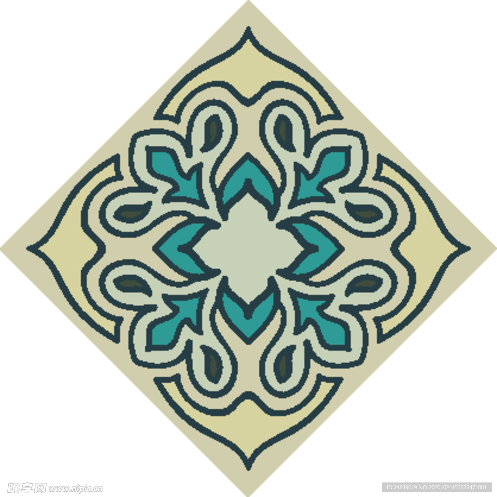 古典少数民族花纹底纹矢量