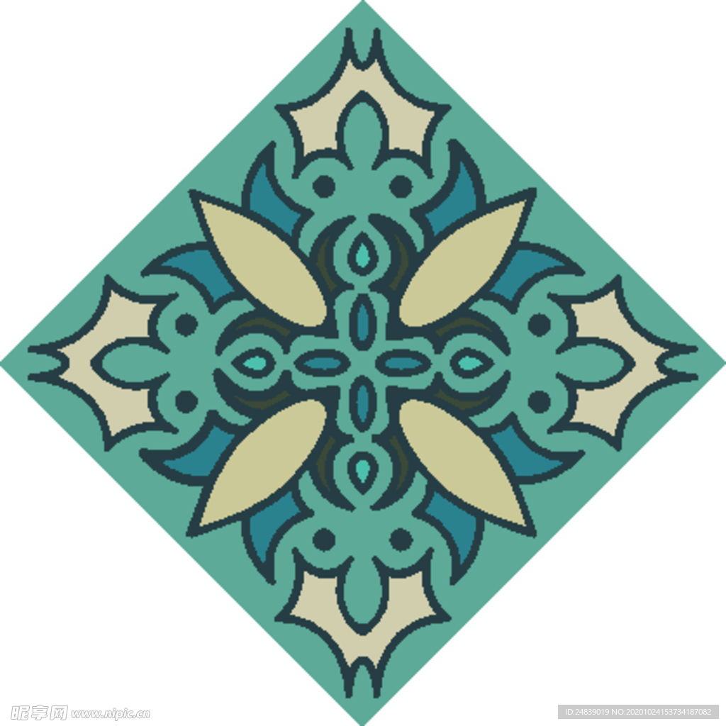 古典少数民族花纹底纹矢量