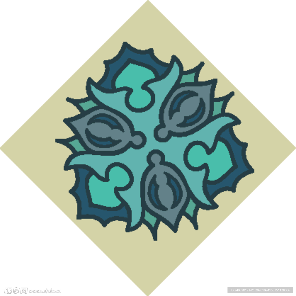 古典少数民族花纹底纹矢量