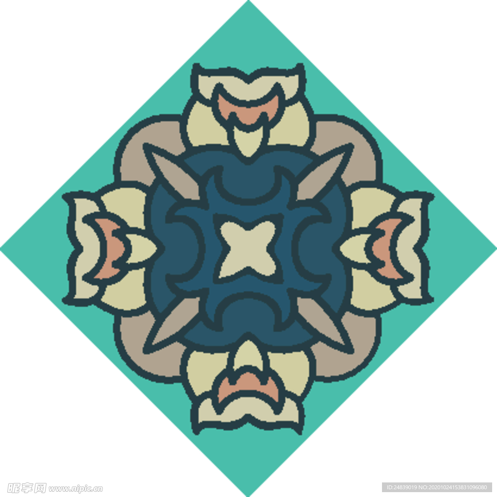 古典少数民族花纹底纹矢量