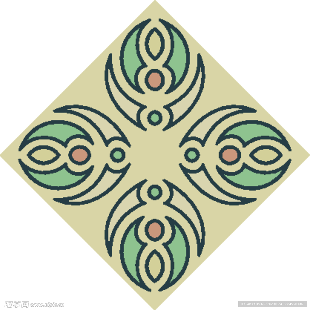 古典少数民族花纹底纹矢量