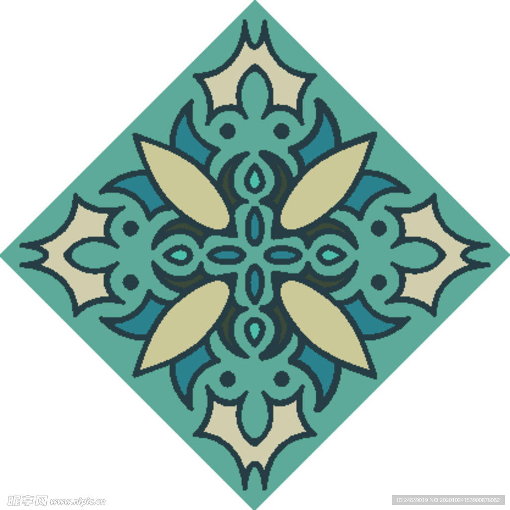 古典少数民族花纹底纹矢量