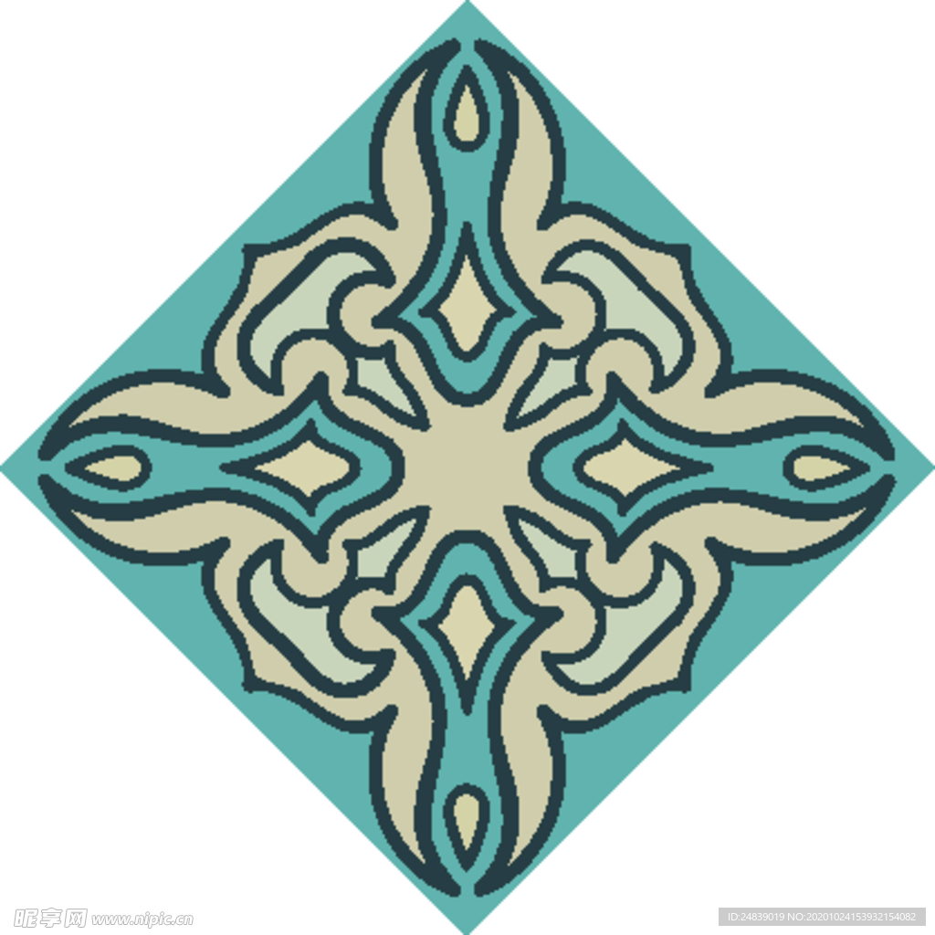 古典少数民族花纹底纹矢量