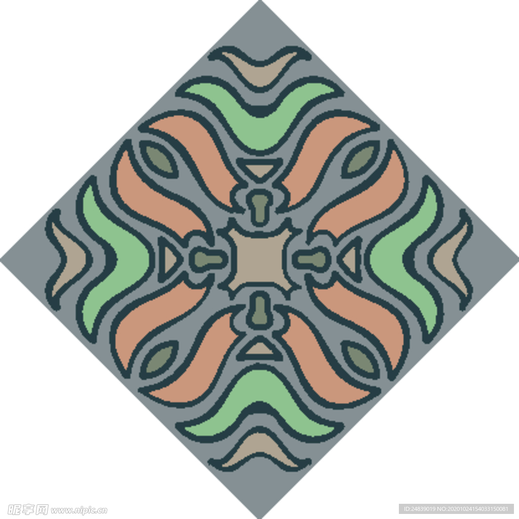 古典少数民族花纹底纹矢量