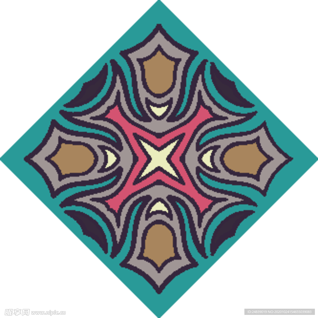 古典少数民族花纹底纹矢量