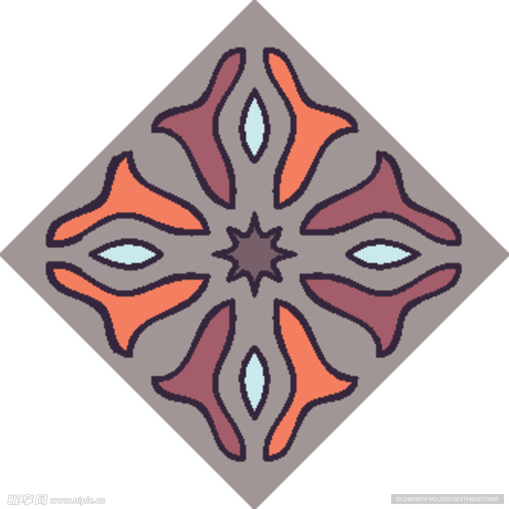 古典少数民族花纹底纹矢量