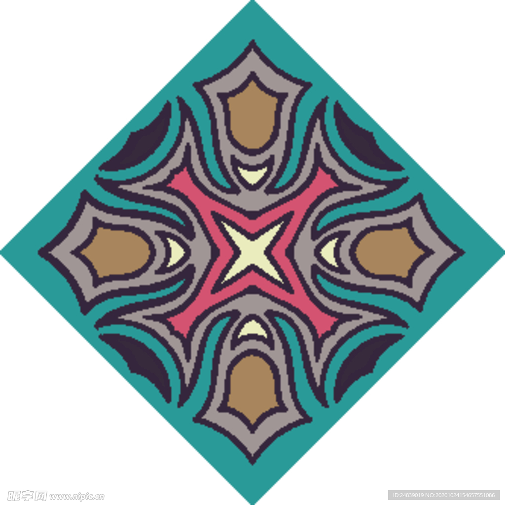 古典少数民族花纹底纹矢量