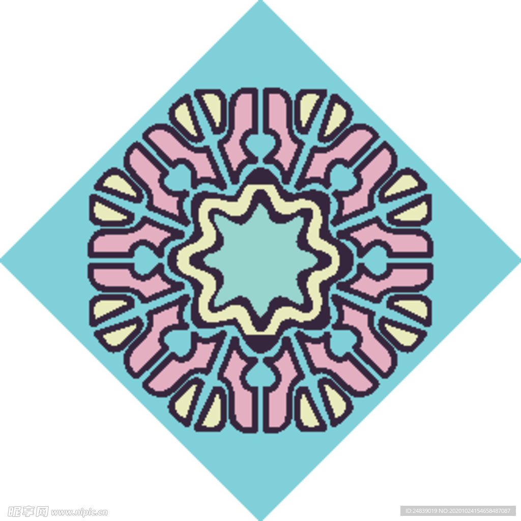 古典少数民族花纹底纹矢量