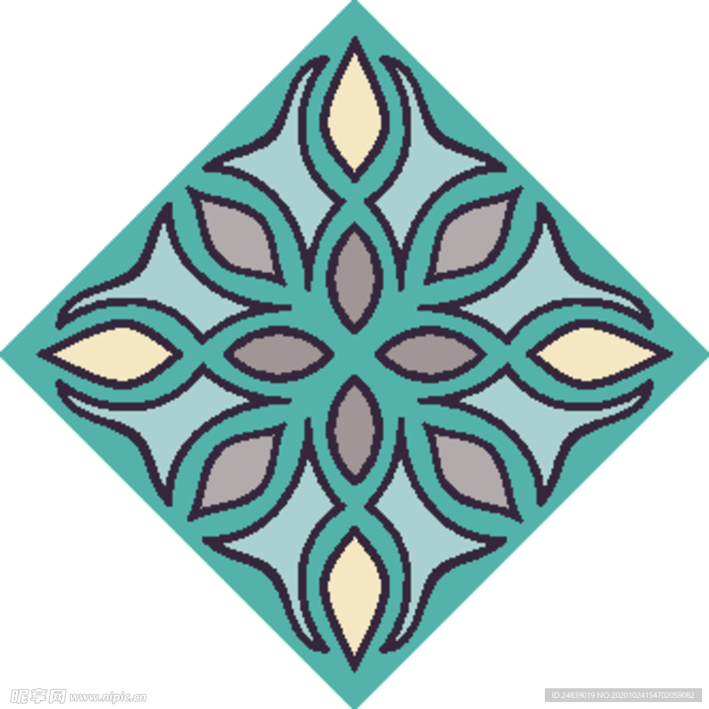 古典少数民族花纹底纹矢量