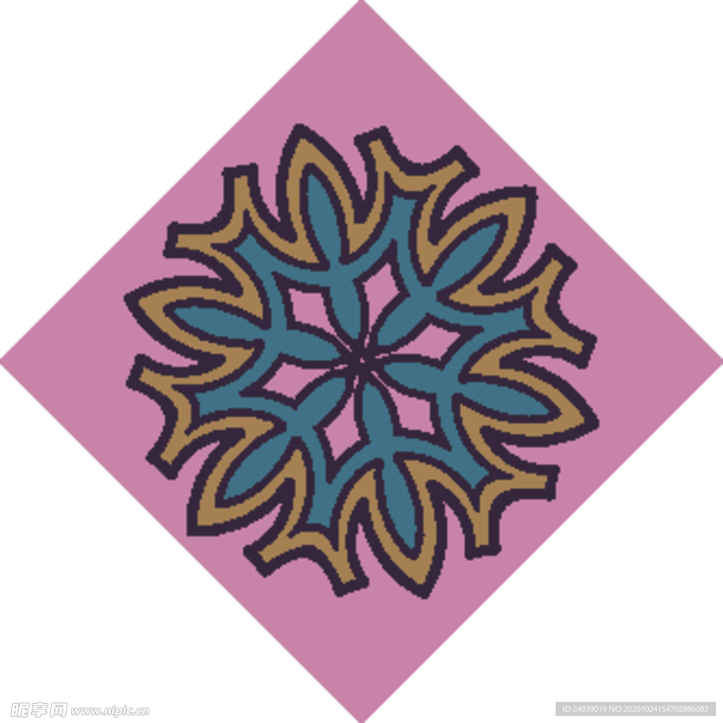 古典少数民族花纹底纹矢量