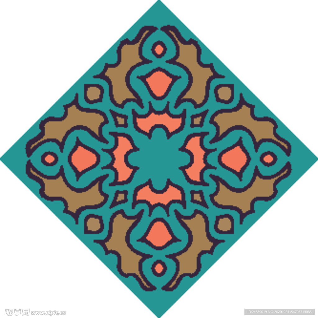 古典少数民族花纹底纹矢量