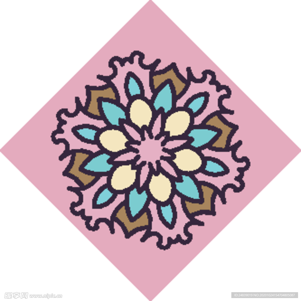 古典少数民族花纹底纹矢量