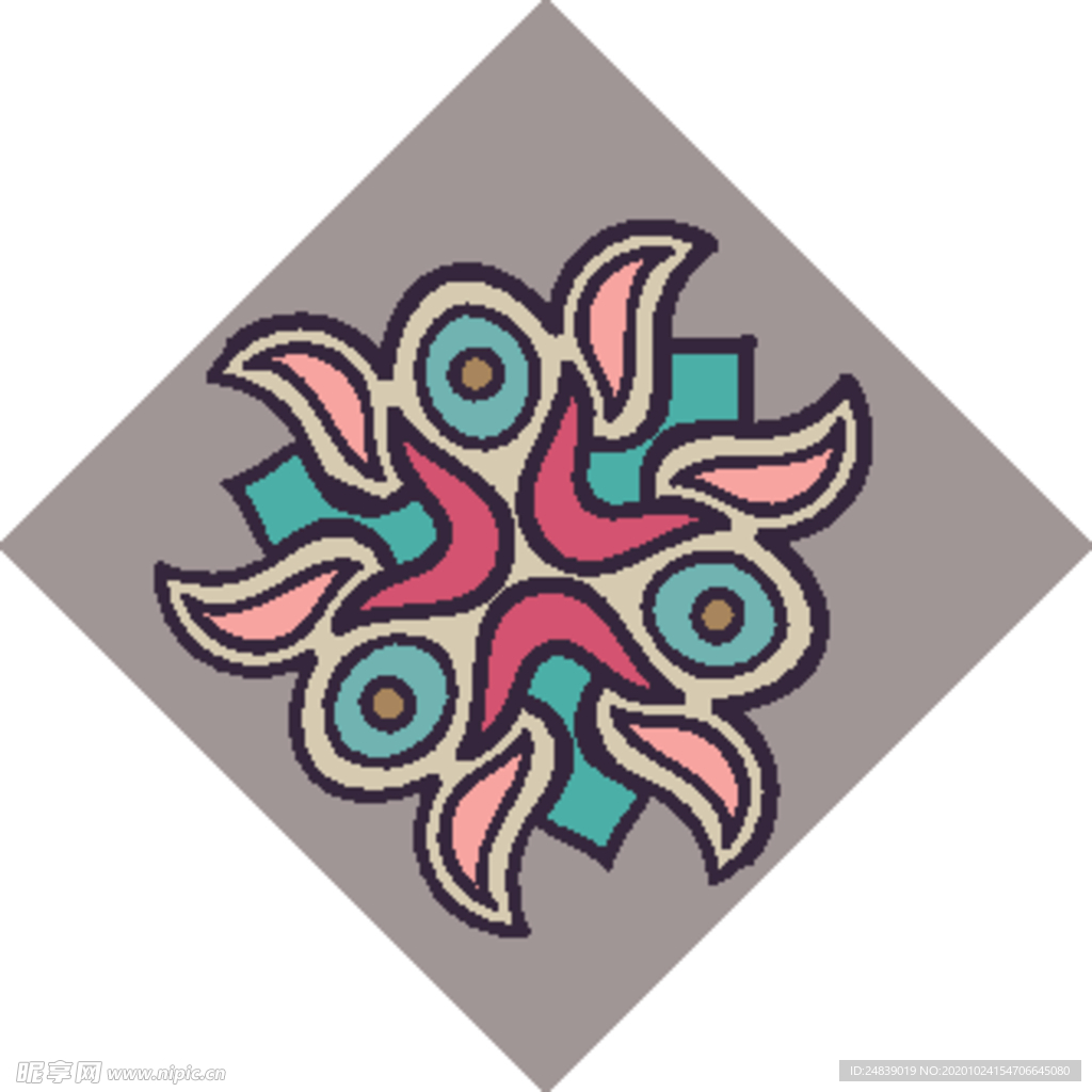 古典少数民族花纹底纹矢量