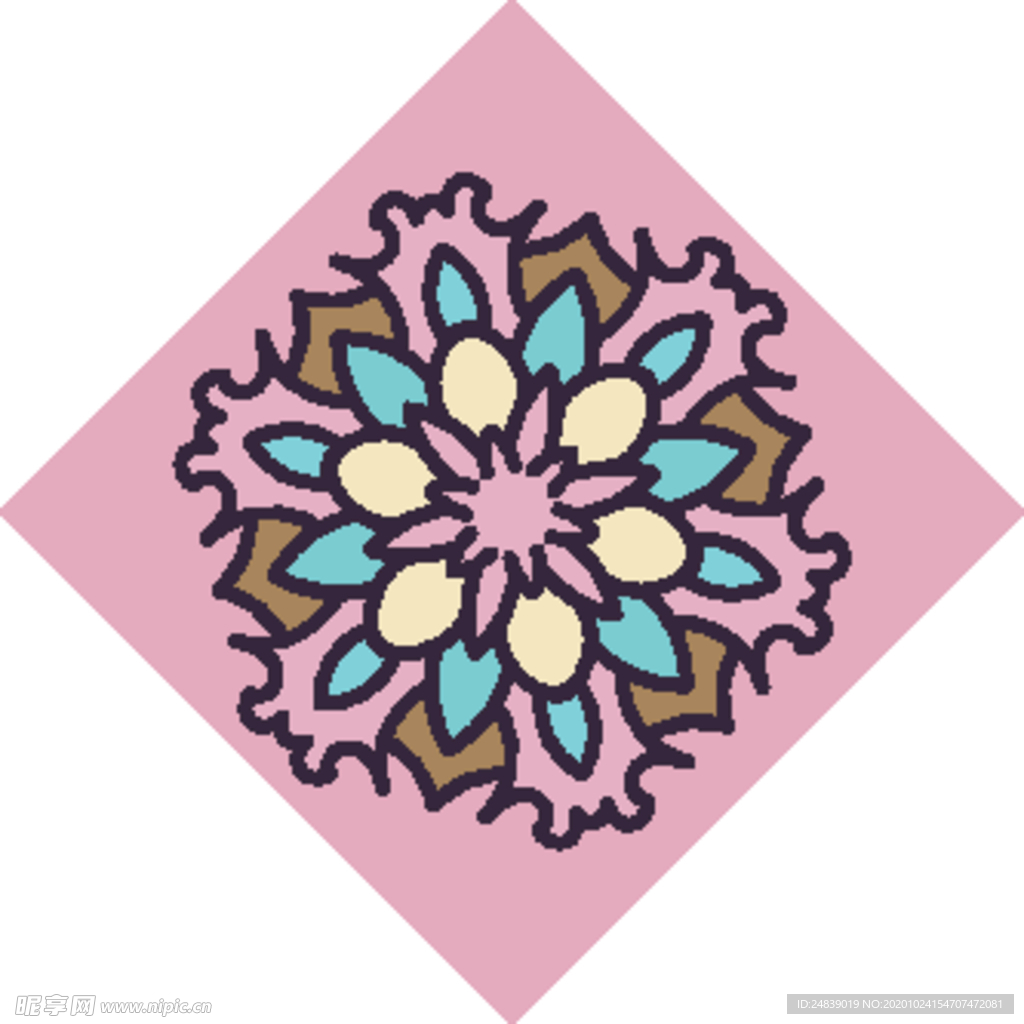 古典少数民族花纹底纹矢量