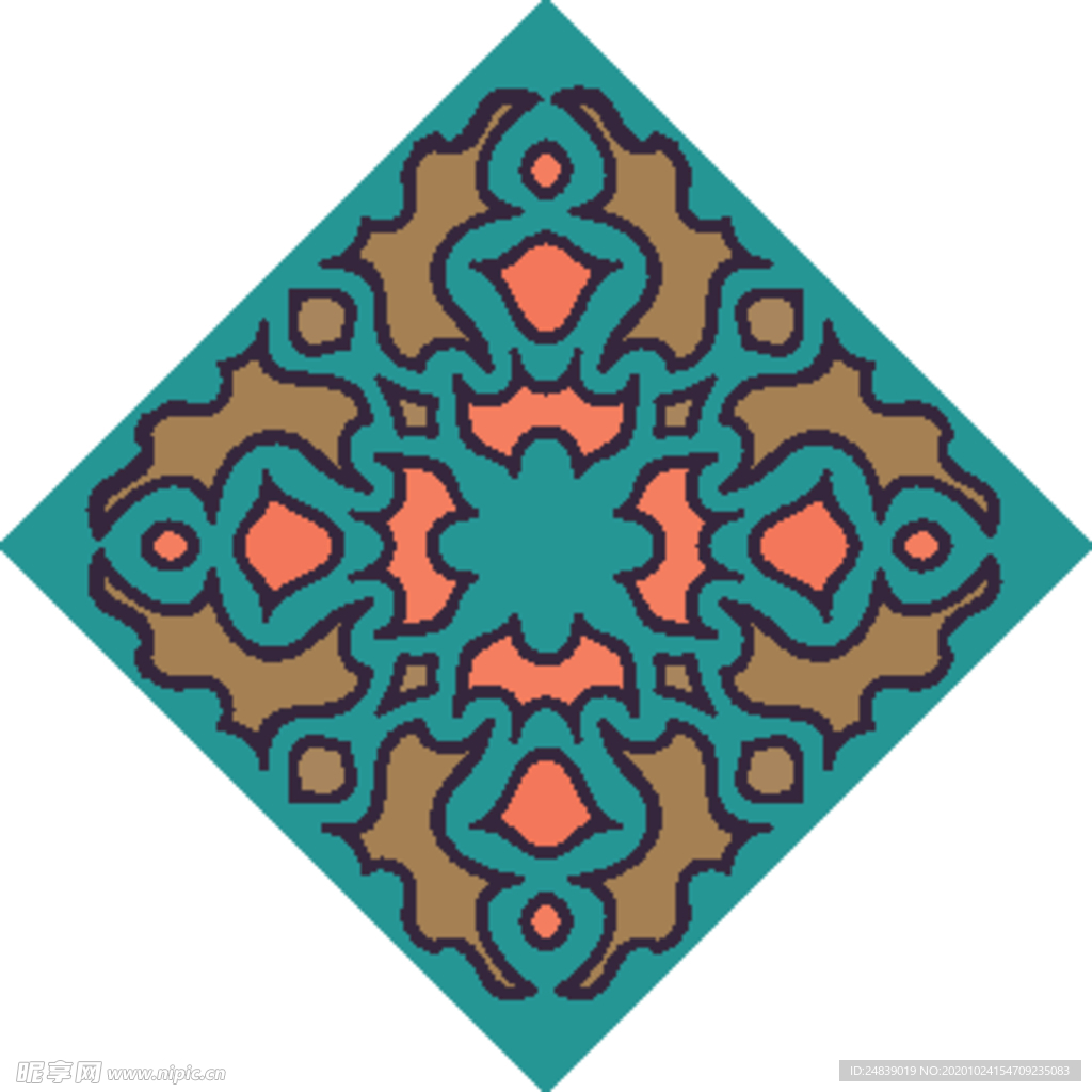 古典少数民族花纹底纹矢量