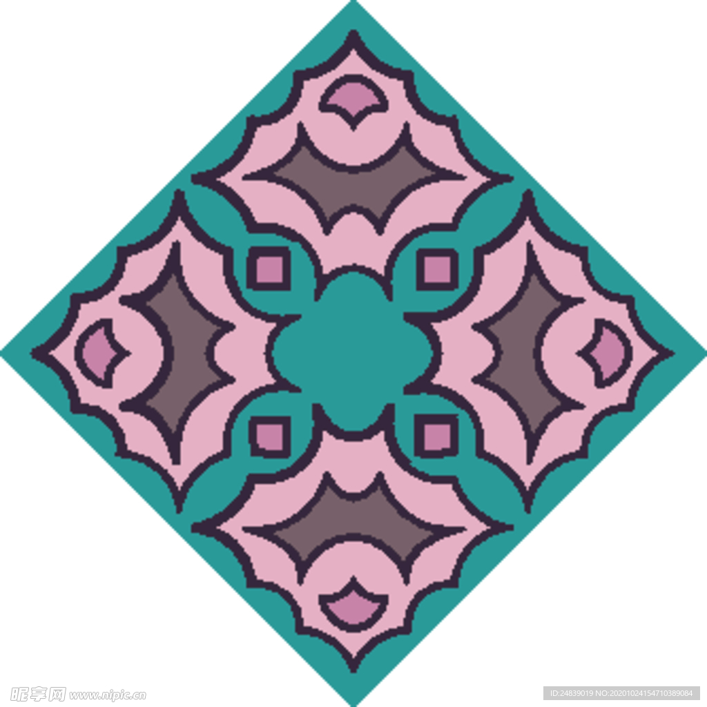 古典少数民族花纹底纹矢量