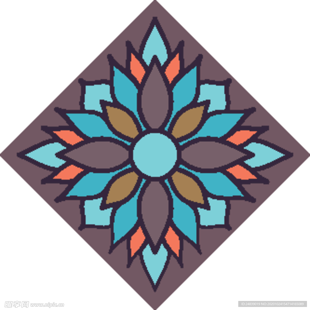 古典少数民族花纹底纹矢量