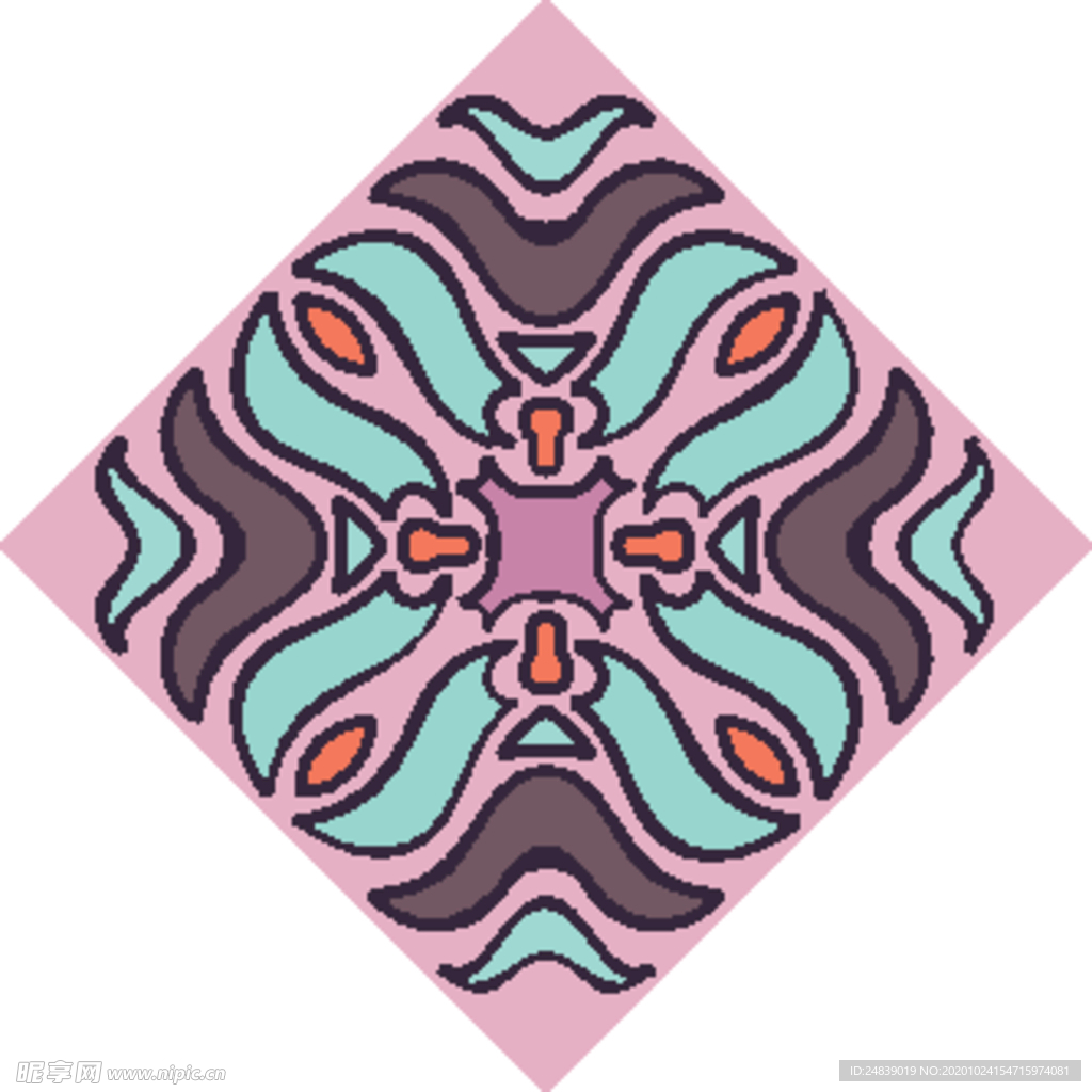 古典少数民族花纹底纹矢量