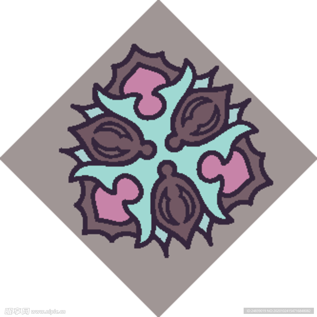 古典少数民族花纹底纹矢量