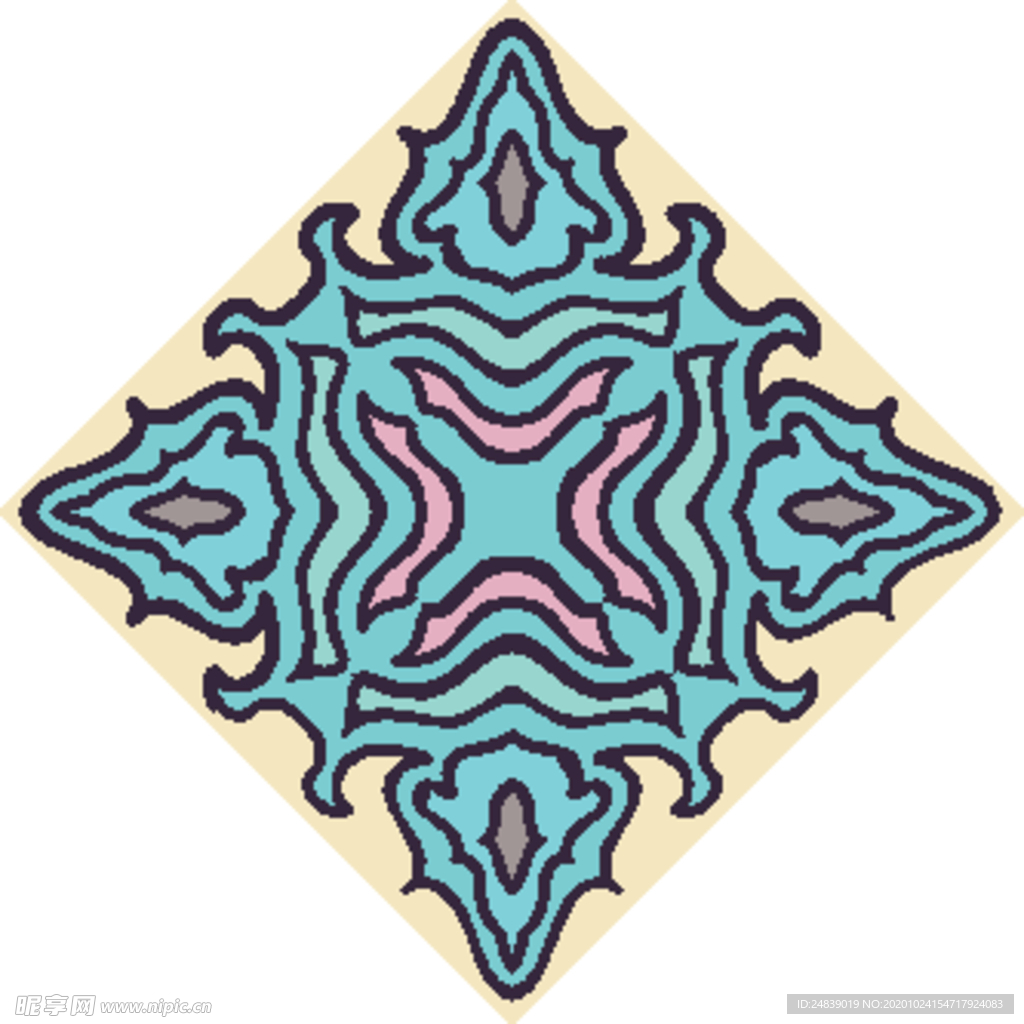 古典少数民族花纹底纹矢量