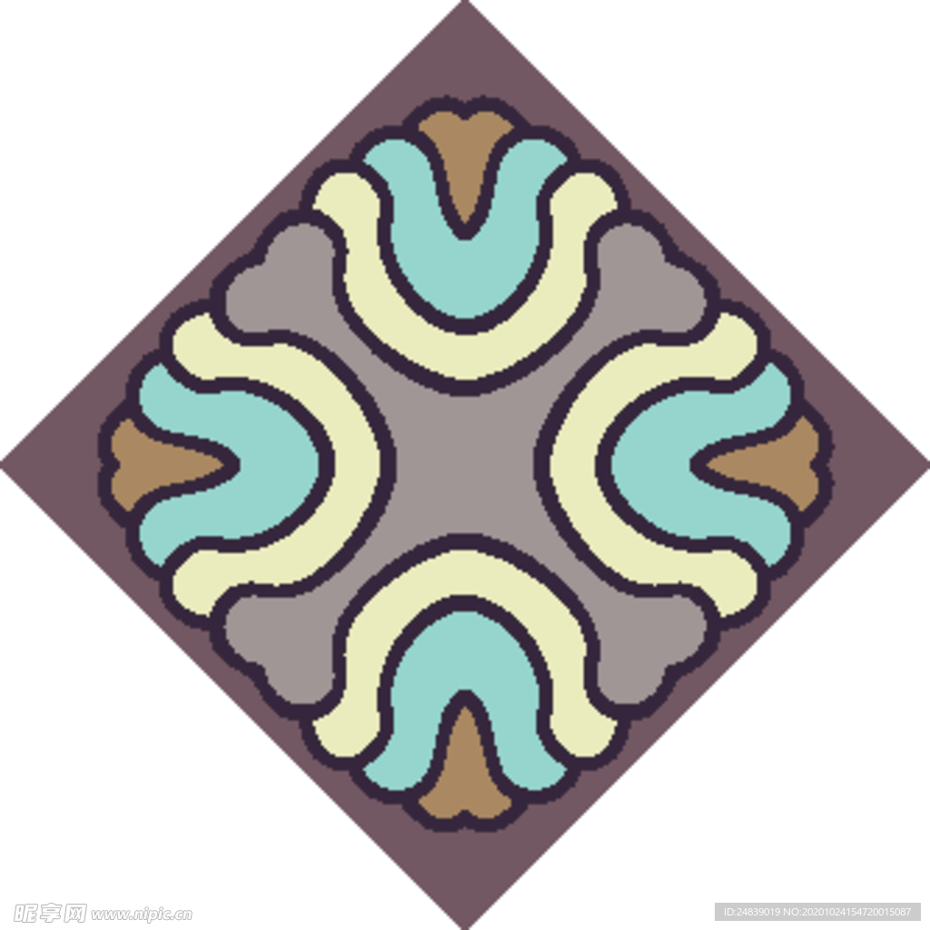 古典少数民族花纹底纹矢量