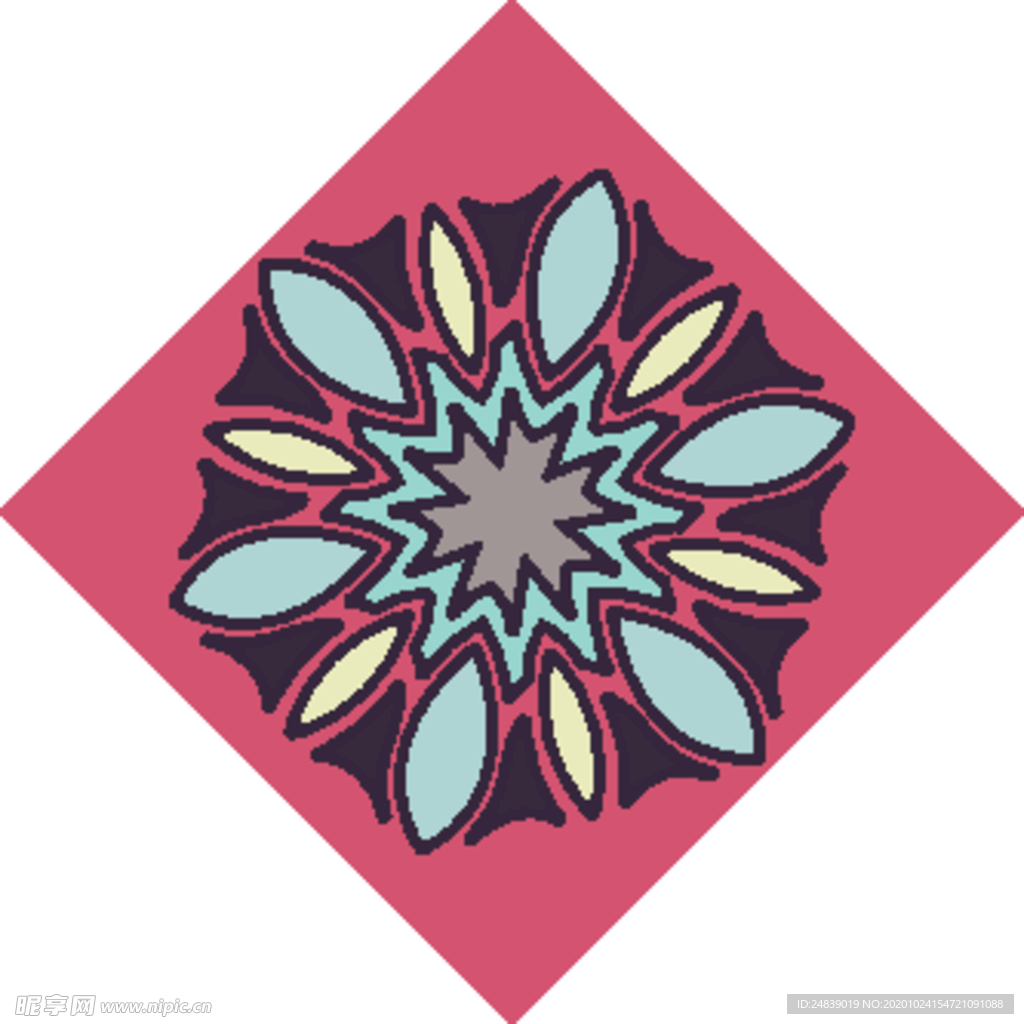 古典少数民族花纹底纹矢量