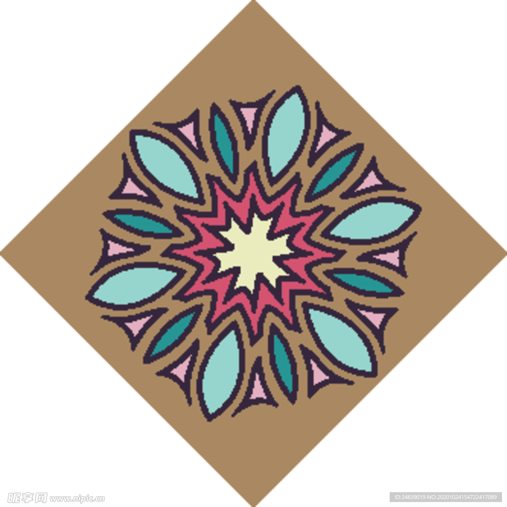 古典少数民族花纹底纹矢量