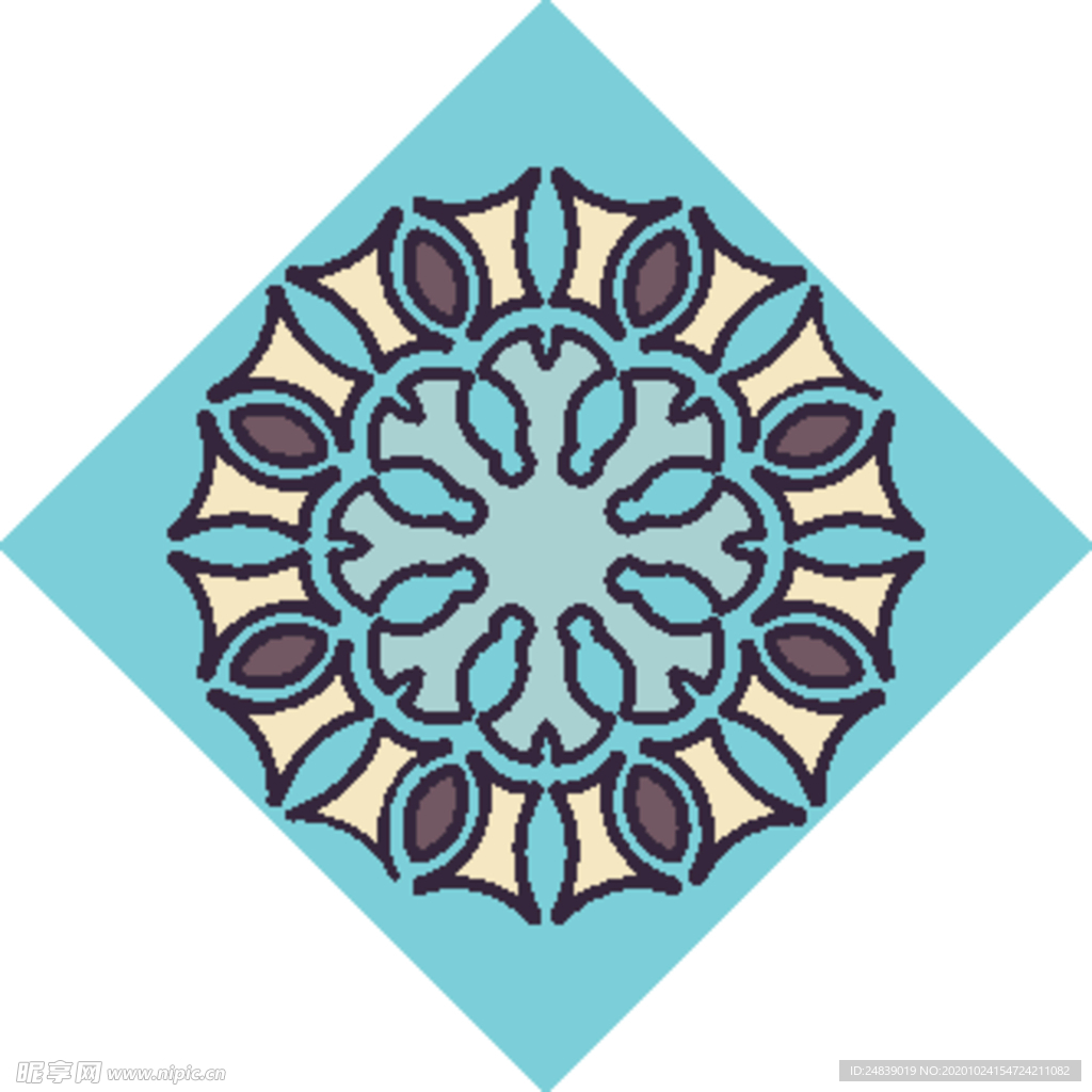 古典少数民族花纹底纹矢量