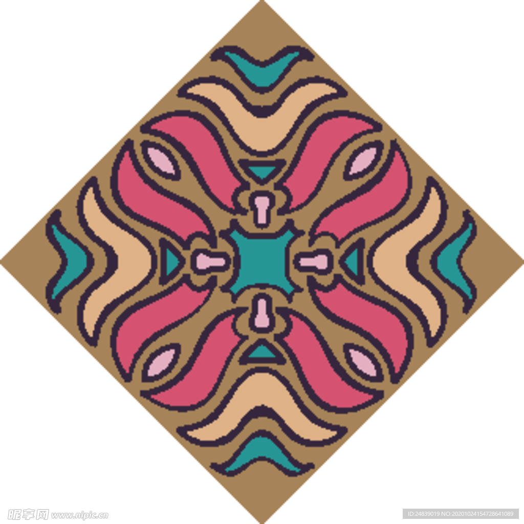 古典少数民族花纹底纹矢量