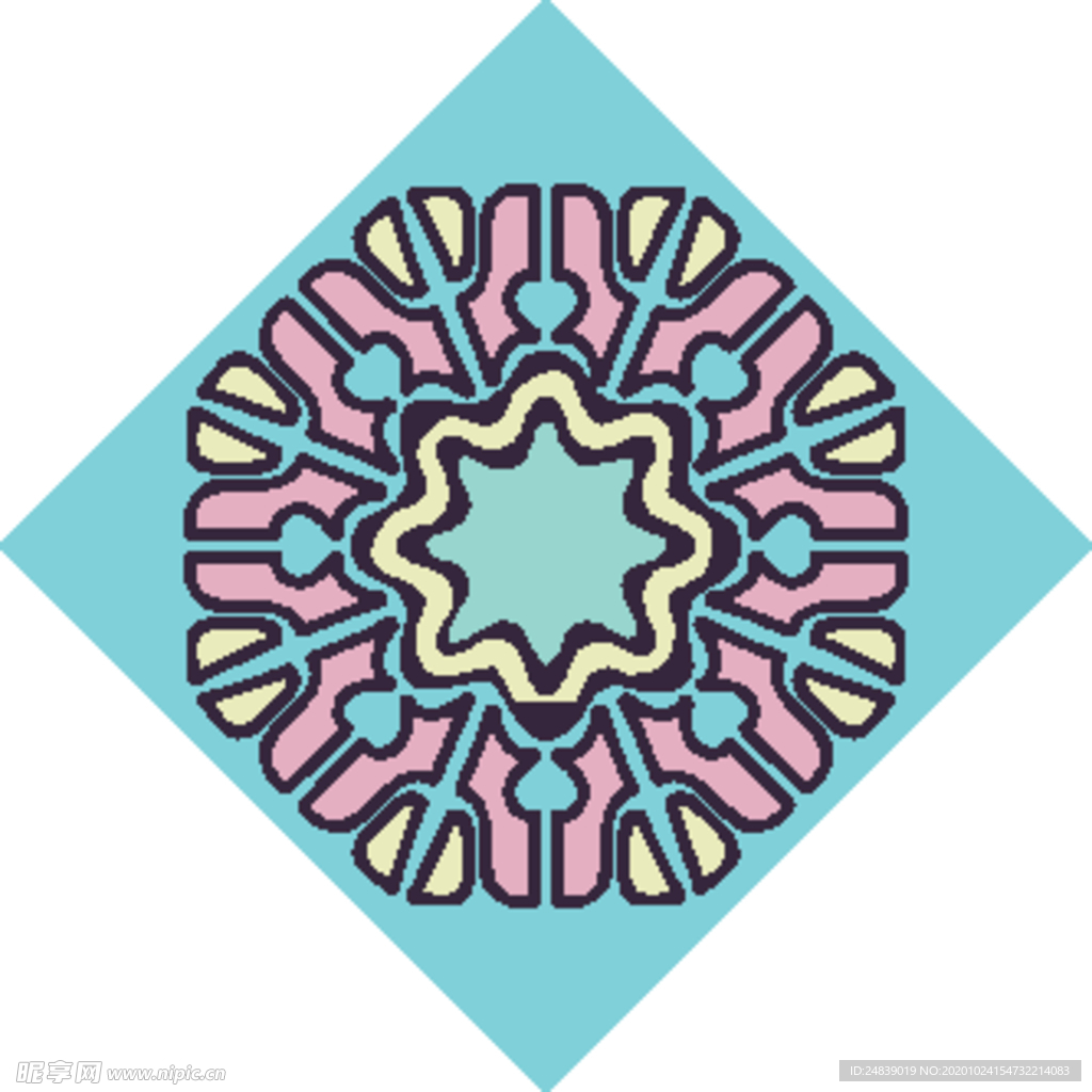 古典少数民族花纹底纹矢量