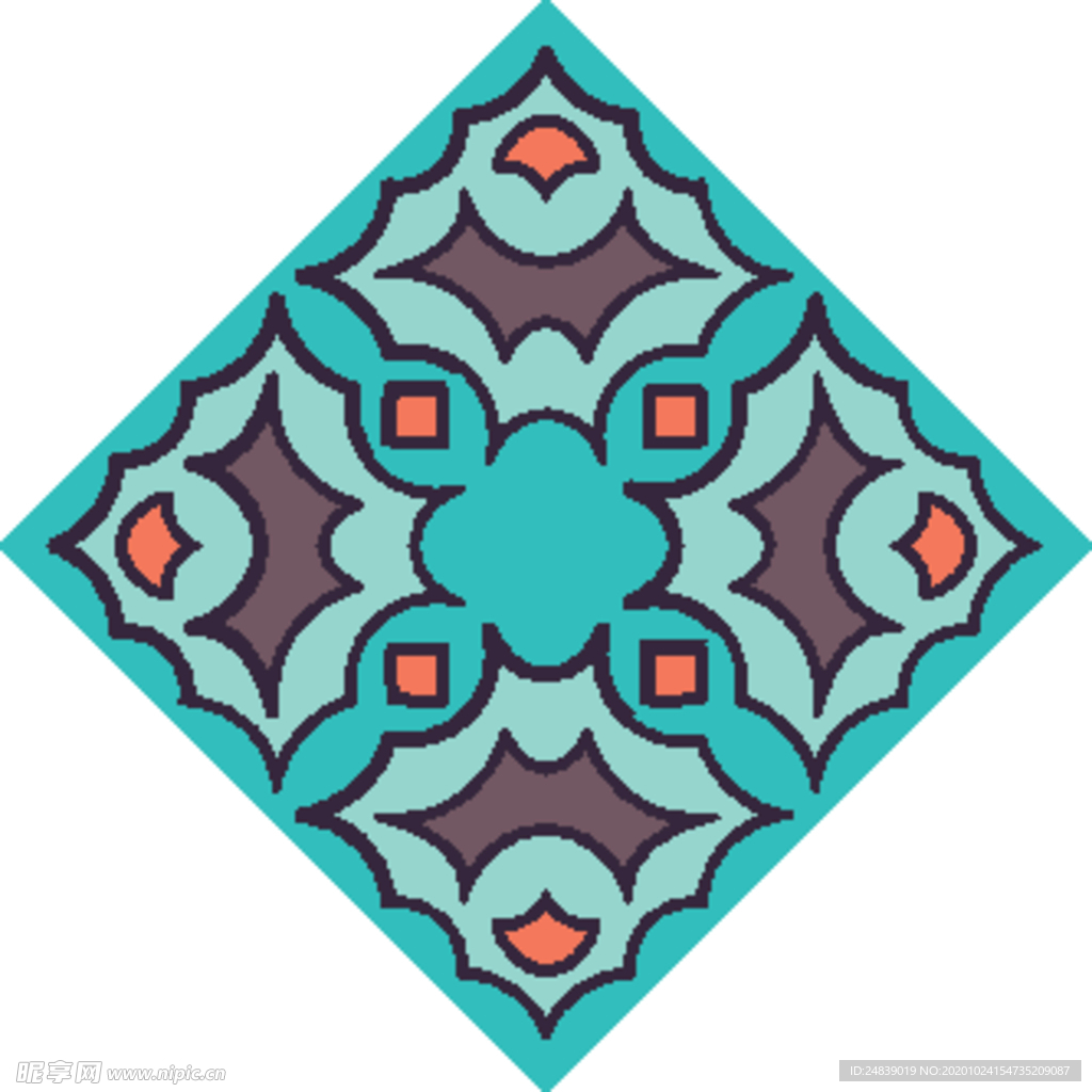 古典少数民族花纹底纹矢量