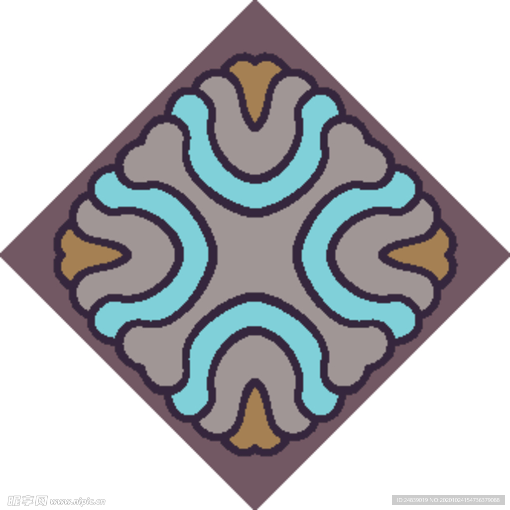 古典少数民族花纹底纹矢量