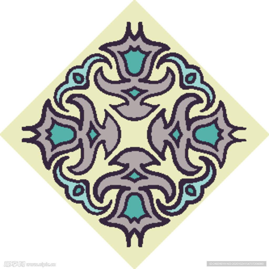 古典少数民族花纹底纹矢量