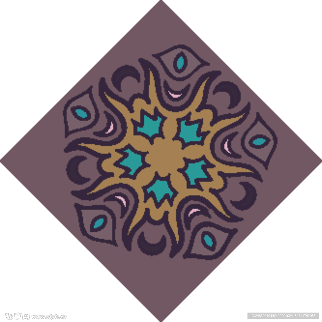 古典少数民族花纹底纹矢量