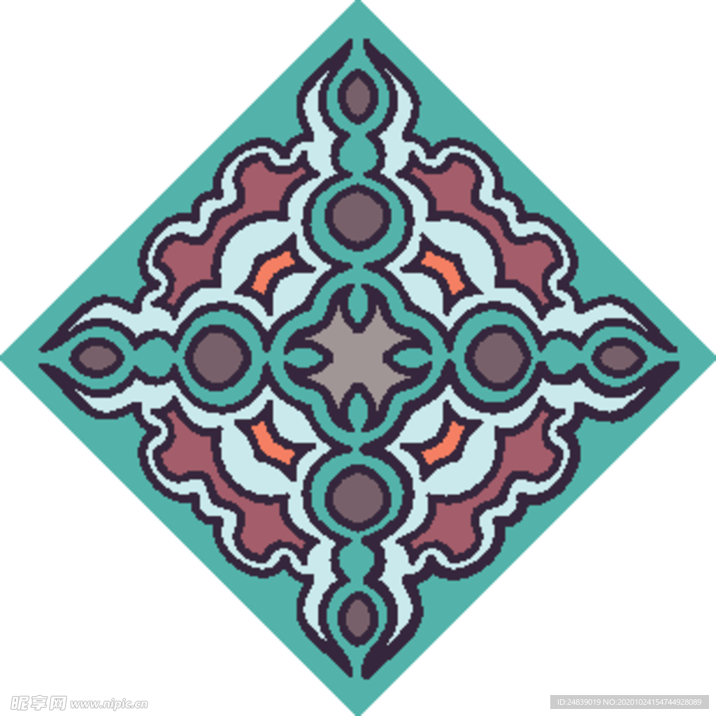 古典少数民族花纹底纹矢量