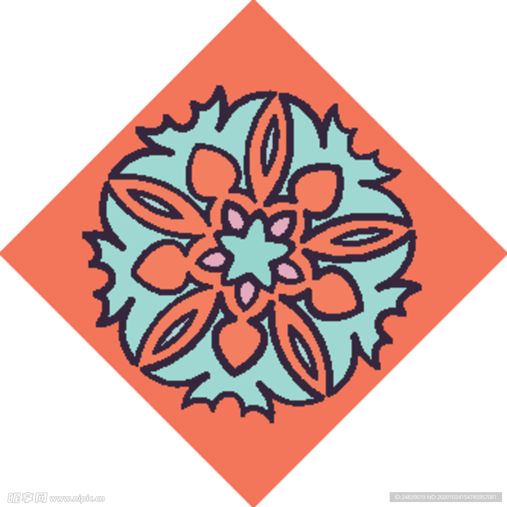 古典少数民族花纹底纹矢量