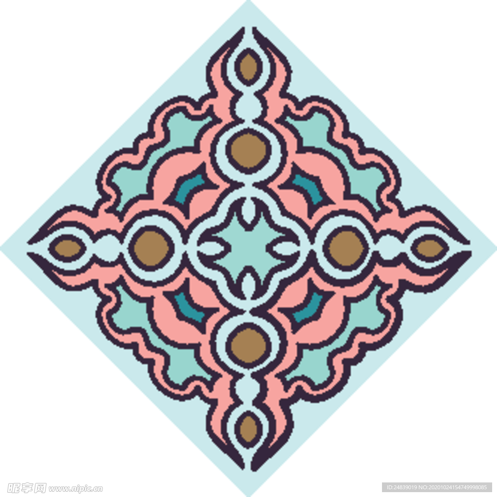 古典少数民族花纹底纹矢量