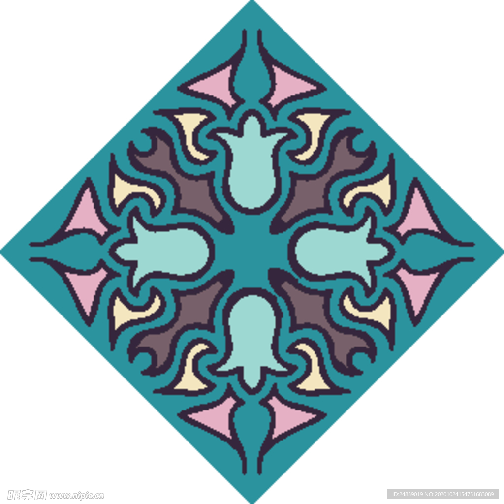 古典少数民族花纹底纹矢量