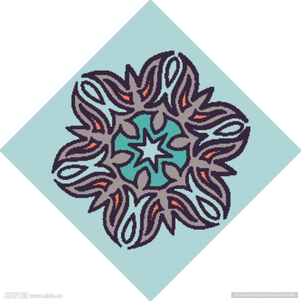 古典少数民族花纹底纹矢量