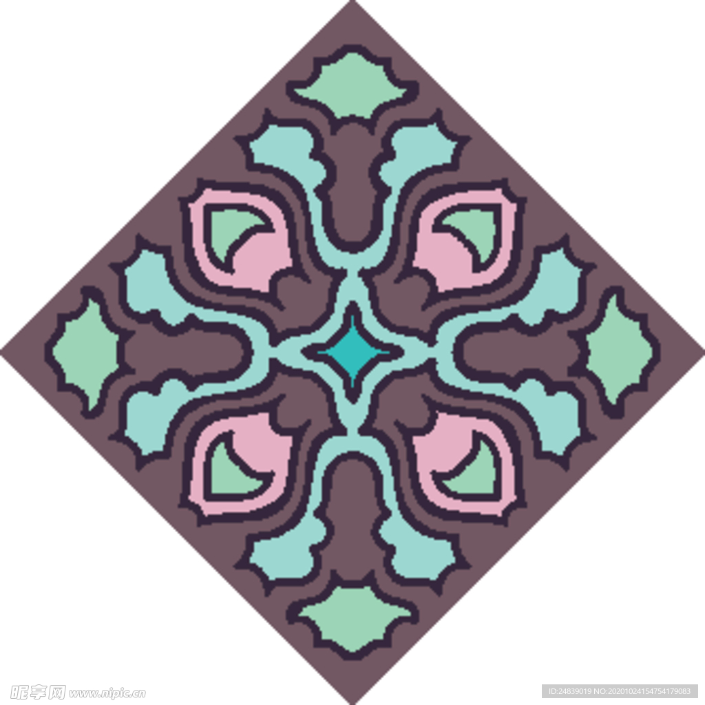 古典少数民族花纹底纹矢量