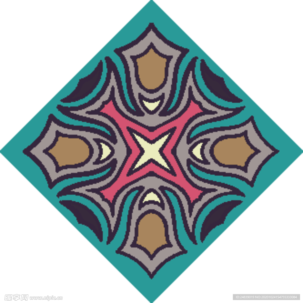 古典少数民族花纹底纹矢量