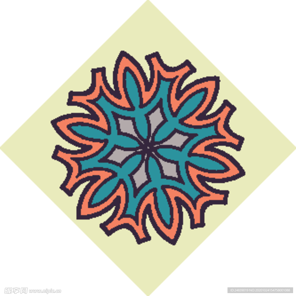 古典少数民族花纹底纹矢量