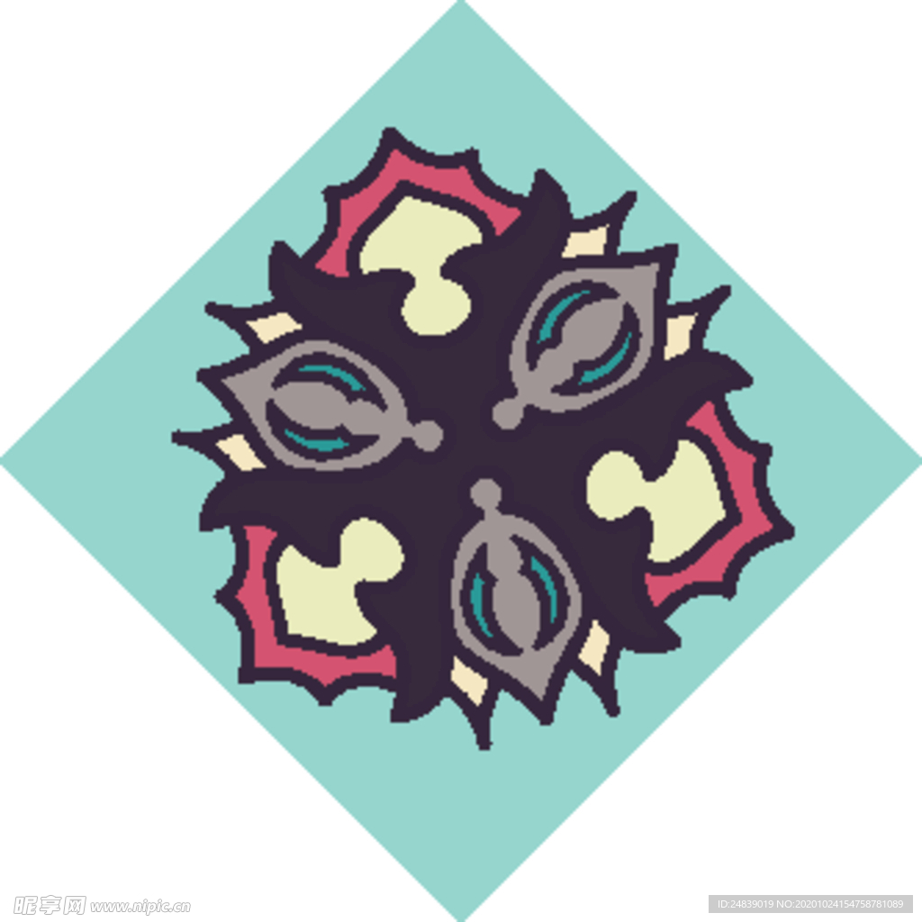 古典少数民族花纹底纹矢量