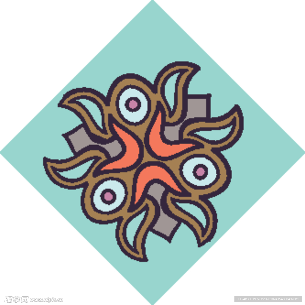 古典少数民族花纹底纹矢量