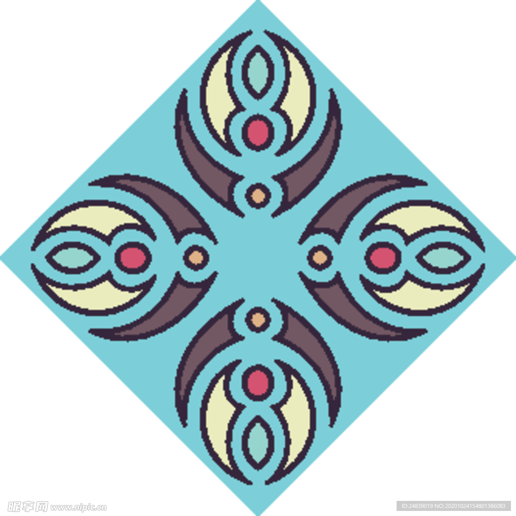 古典少数民族花纹底纹矢量