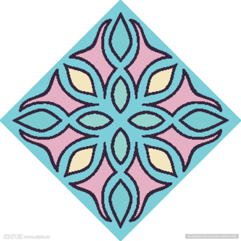 古典少数民族花纹底纹矢量