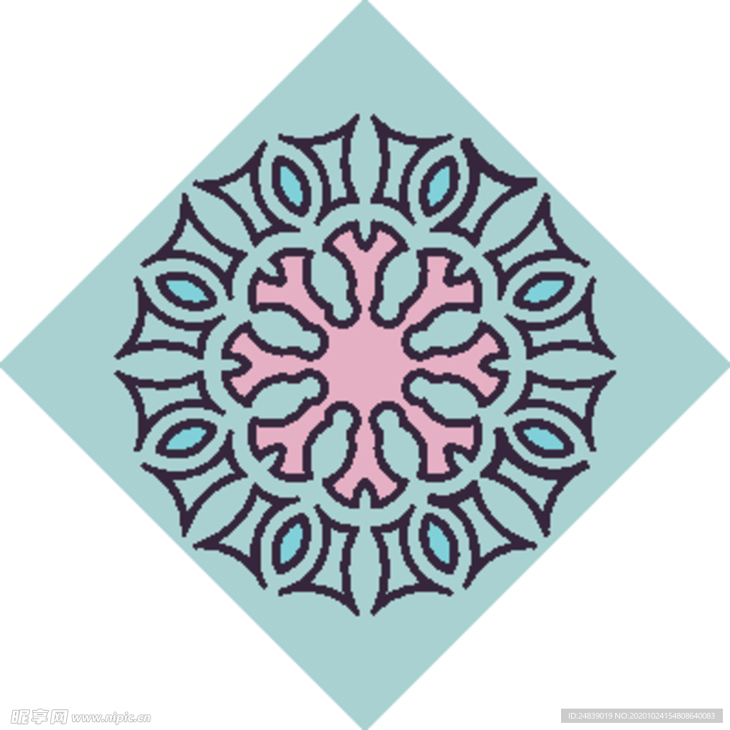 古典少数民族花纹底纹矢量