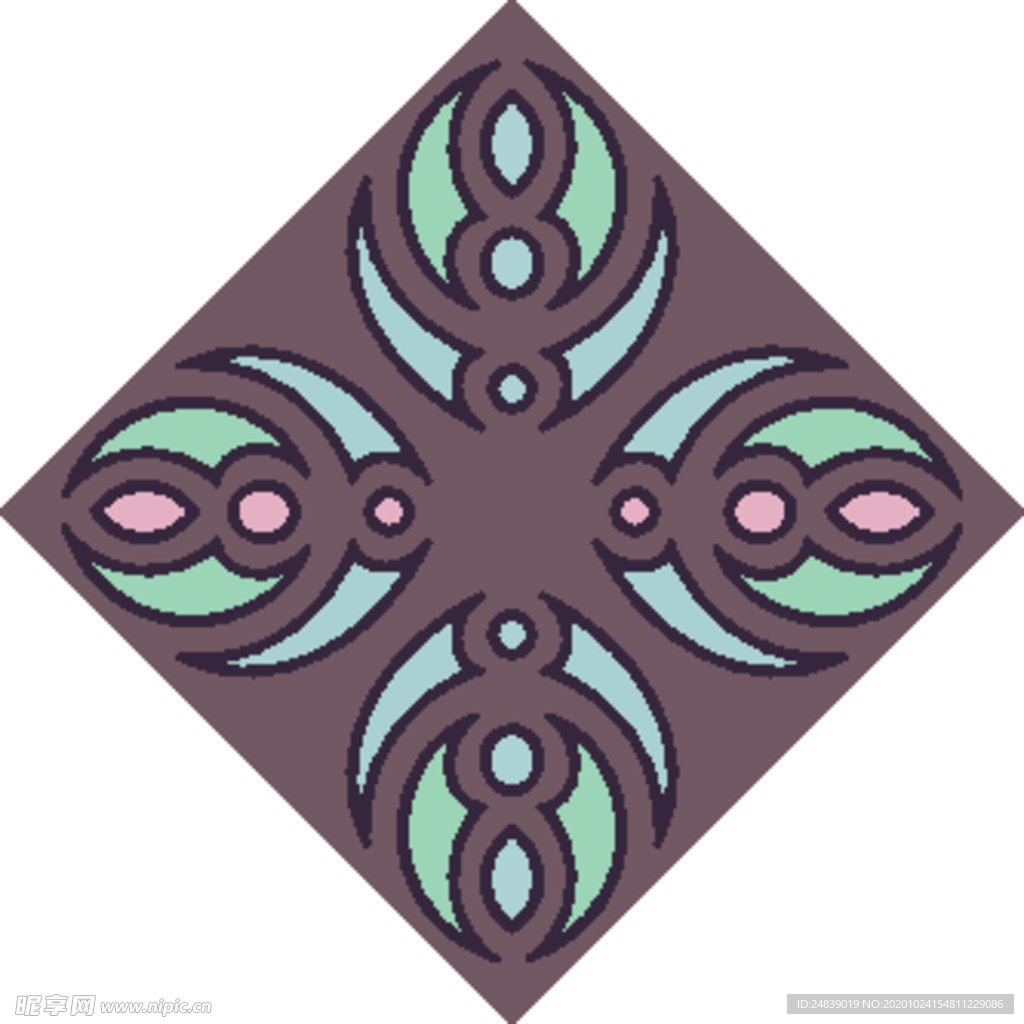 古典少数民族花纹底纹矢量