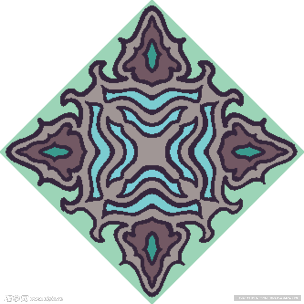 古典少数民族花纹底纹矢量