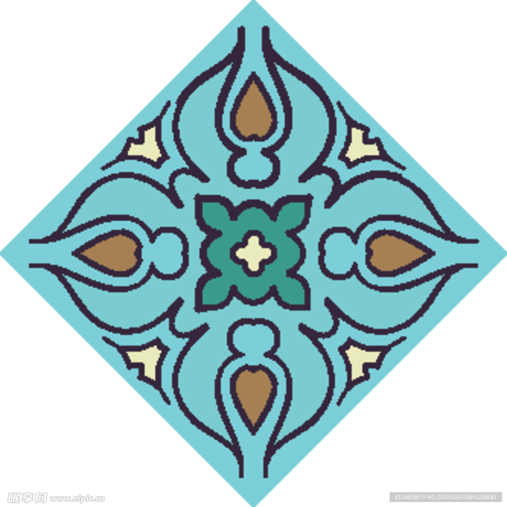 古典少数民族花纹底纹矢量